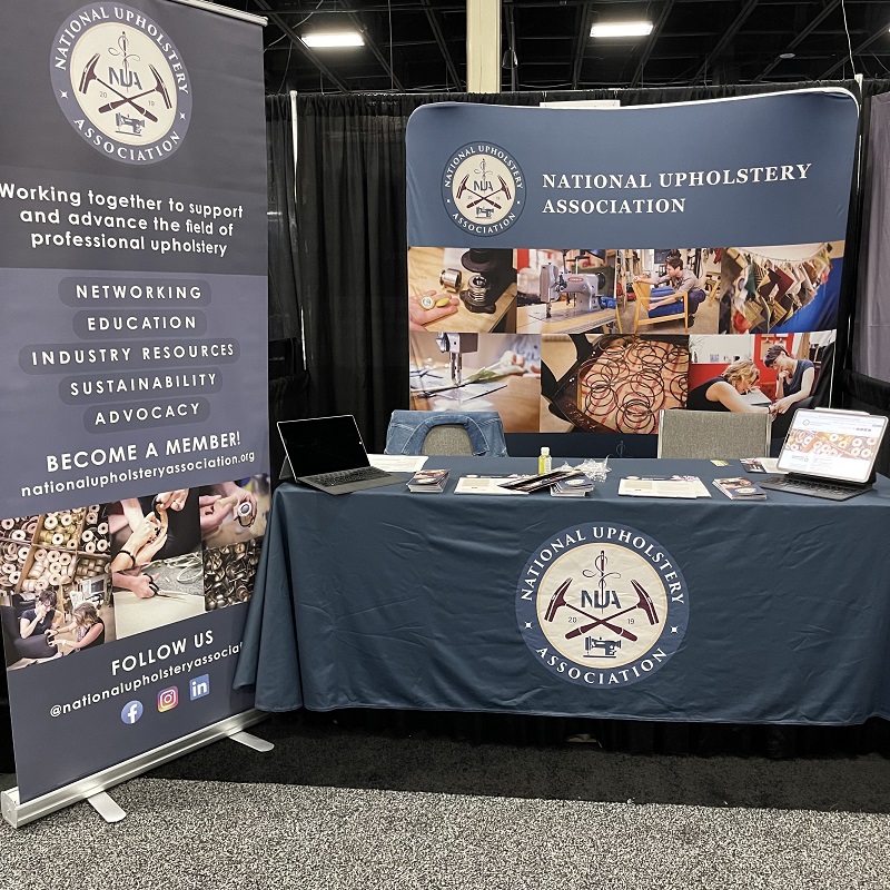 The National Upholstery Association booth at FME 2022.